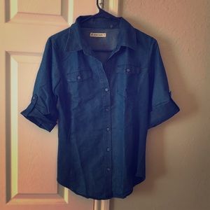 Denim shirt 3/4th sleeve